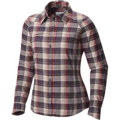 Camisa Columbia Silver Ridge Plaid Manga Larga Mujer Marrones - Chile WYE396524